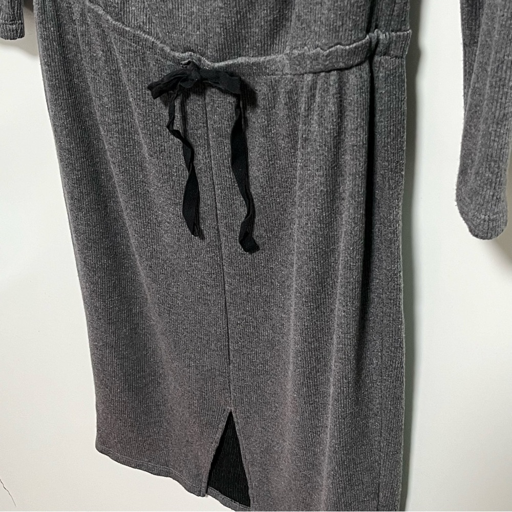 TIBBY DRESS DOLAN LEFT COAST Timeless Gray quarter sleeve cowl neck work casual - Picture 7 of 10